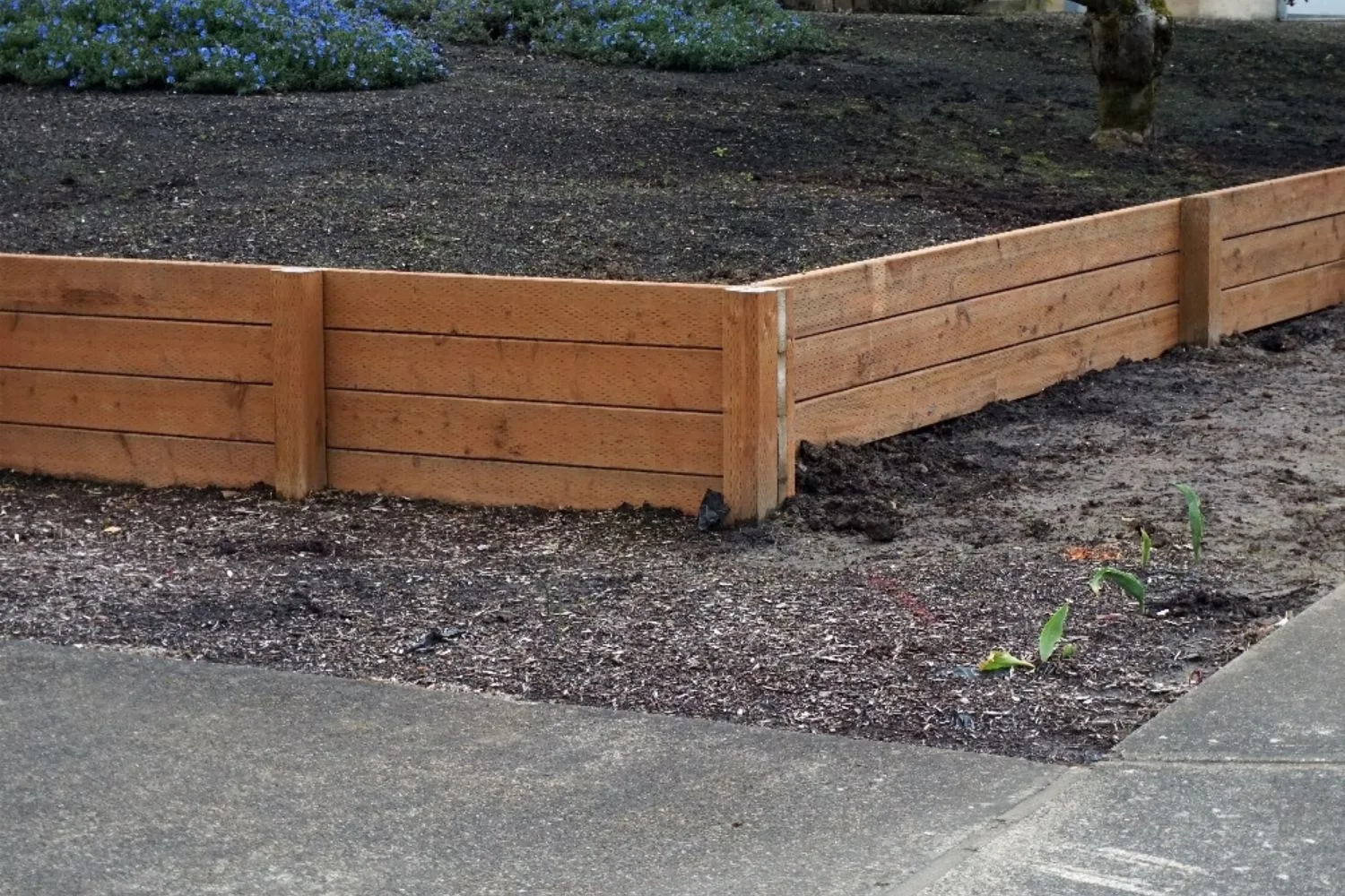 Treated pine sleeper raised garden bed corner